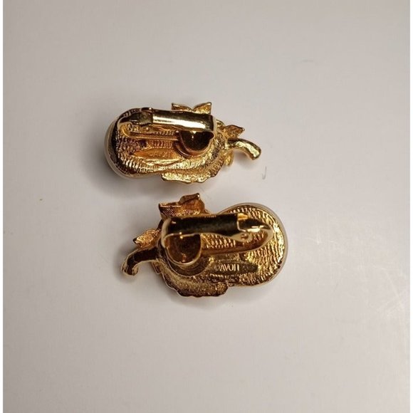 AVON 1" Long White Pear Clip On Earrings‎ Set (1e1) - Picture 3 of 5